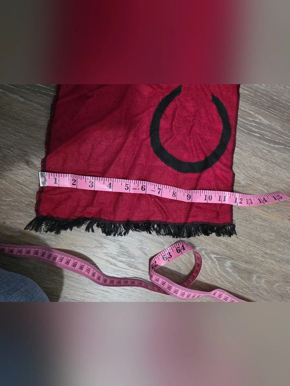 Calvin Klein Black & Red Logo Scarf